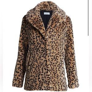 A.L.C Faux-Fur Leopard Print Coat